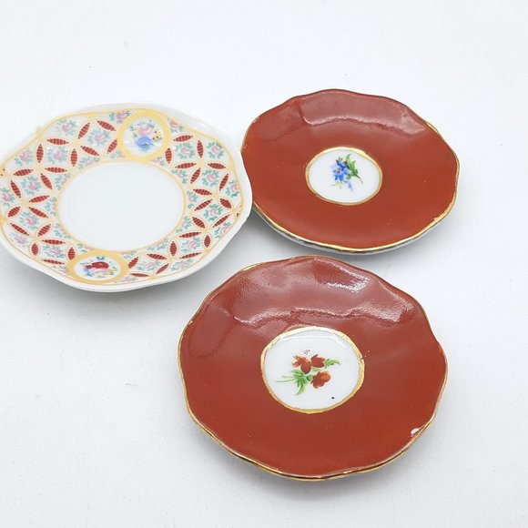 3 Miniature Tea Cups and Saucers -By T. Limonges - Picture 10 of 11